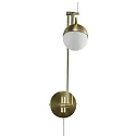 Nordlux Luminaria de pared CONTINA G9 IP20, brillante, latón, blanco opalino, blanco 