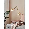 Nordlux Luminaria de pared CONTINA G9 IP20, brillante, latón, blanco opalino, blanco 