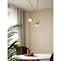 Nordlux Luminaria de pared CONTINA G9 IP20, brillante, latón, blanco opalino, blanco 