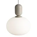 Nordlux Pendant luminaire NOTTI, E27, IP20, glass opal white, gray