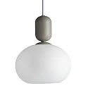 Nordlux Pendant luminaire NOTTI, E27, IP20, glass opal white, gray