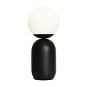 Luminaria de mesa NOTTI E14 IP20, mate, color café moca, negro 