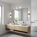 Nordlux wall luminaire HELVA DOUBLE BASIC IP44, wood, mat 