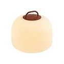 Battery lamp KETTLE TO-GO 36 IP65, mat, red, white dimmable