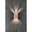 Nordlux Luminaria de pared para exteriores FOLD 10 LED Arriba-Abajo, angular, ajustable, conmutable IP54, brillante, color cobre 