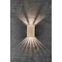 Nordlux Luminaria de pared para exteriores FOLD 10 LED Arriba-Abajo, angular, ajustable, conmutable IP54, brillante, latón 