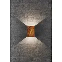 Luminaria de pared para exteriores FOLD 10 Arriba-Abajo, angular, ajustable, conmutable IP54, acero corten (autopatinable) 
