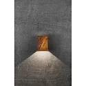Luminaria de pared para exteriores FOLD 10 Arriba-Abajo, angular, ajustable, conmutable IP54, acero corten (autopatinable) 