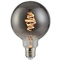 Bombilla filamento Globe SPIRAL DECO E27 5W 140lm 1800K CRI 80 regulable, color humo regulable