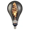 LED Filament light bulb SPIRAL DECO Standard, E27, 8,5W, 1800K, 200lm, glass smoky, dimmable