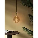 Nordlux Bombilla filamento Globe SPIRAL DECO E27 8,5W 600lm 2000K CRI 80 regulable, dorado regulable