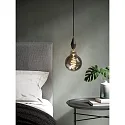 Nordlux Bombilla filamento Globe SPIRAL DECO E27 8,5W 200lm 1800K CRI 80 regulable, color humo regulable