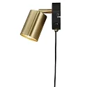 Nordlux Luminaria de pared EXPLORE GU10 IP20, latón cepillado, negro mate 