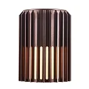 Nordlux outdoor wall luminaire ALUDRA E27 IP54, seaside metallic brown dimmable
