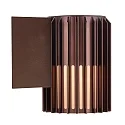 Nordlux outdoor wall luminaire ALUDRA E27 IP54, seaside metallic brown dimmable