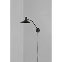 Luminaria de pared DARCI giratorio, giratorio E14 IP20, brillante, negro 