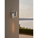 Nordlux Luminaria de pared para exteriores TIN MAXI SENSOR con sensor GU10 IP54, cincado regulable