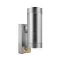 Nordlux Luminaria de pared para exteriores TIN MAXI DOUBLE SENSOR con sensor GU10 IP54, cincado regulable
