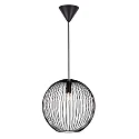 pendant luminaire BERONI 35 round E27 IP20, black dimmable