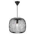 Luminaria colgante BERONI 40 E27 IP20, negro 