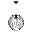 pendant luminaire BERONI 45 round E27 IP20, black dimmable