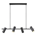 pendant luminaire ALANIS 4 flames GU10 IP20, black 