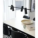 pendant luminaire ALANIS 4 flames GU10 IP20, black 