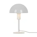 table lamp ELLEN MINI half round, with switch, with lamp socket E14 IP20, glossy, white 