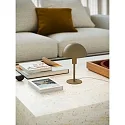 Nordlux table lamp ELLEN MINI half round, with switch, with lamp socket E14 IP20, light brown, mat 
