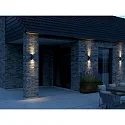 Nordlux Luminaria de pared para exteriores NICO ROUND 22 Arriba-Abajo, cilíndrico GU10 IP54, negro regulable