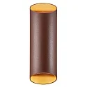 Nordlux Luminaria de pared para exteriores NICO ROUND 22 Arriba-Abajo, cilíndrico GU10 IP54, color oxidado regulable