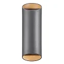 Nordlux Luminaria de pared para exteriores NICO ROUND 22 Arriba-Abajo, cilíndrico GU10 IP54, antracita regulable