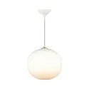 design for the people by Nordlux Luminaria colgante NAVONE 20 E27 IP20, latón cepillado, blanco opalino 