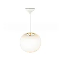 design for the people by Nordlux Luminaria colgante NAVONE 20 E27 IP20, latón cepillado, blanco opalino 