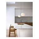 design for the people by Nordlux Luminaria colgante NAVONE 20 E27 IP20, latón cepillado, blanco opalino 