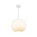 Luminaria colgante NAVONE 30 E27 IP20, latón cepillado, blanco opalino 