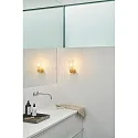 Nordlux wall luminaire TUTAN E14 IP44, brass dimmable