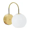 Nordlux Luminaria de pared FRANCA E14 IP20, brillante, latón, blanco 