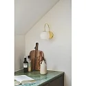 Nordlux Luminaria de pared FRANCA E14 IP20, brillante, latón, blanco 