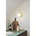 Nordlux Luminaria de pared FRANCA E14 IP20, brillante, latón, blanco 