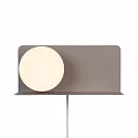 Luminaria de pared LILIBETH con interruptor, con estante, en forma de bala, con portalámpara E14 IP20, azul, mate 