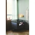 Luminaria de pared LILIBETH con interruptor, con estante, en forma de bala, con portalámpara E14 IP20, azul, mate 