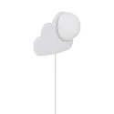 Luminaria de pared SKYKU CLOUD con interruptor, en forma de bala, con portalámpara E14 IP20, blanco mate 