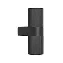Luminaria de pared para exteriores KYKLOP RIPPLE WL Arriba-Abajo, cilíndrico, con portalámpara GU10 IP54, negro mate