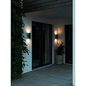 Nordlux Luminaria de pared para exteriores KYKLOP RIPPLE WL Arriba-Abajo, cilíndrico, con portalámpara GU10 IP54, negro mate