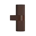 Luminaria de pared para exteriores KYKLOP RIPPLE WL Arriba-Abajo, cilíndrico, con portalámpara GU10 IP54, mate, color oxidado