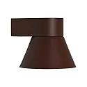 Luminaria de pared para exteriores KYKLOP CONE WL abajo, cónico, con portalámpara GU10 IP54, mate, color oxidado