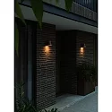 Nordlux Luminaria de pared para exteriores KYKLOP CONE WL abajo, cónico, con portalámpara GU10 IP54, mate, color oxidado