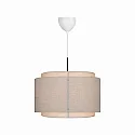 pendant luminaire TAKAI E27 IP20, beige, mat dimmable