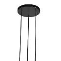 Nordlux Luminaria colgante TILO de 3 llamas, redondo GU10 IP20, negro regulable